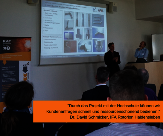 Vortrag Herr Schmicker IFA Rotorion Haldensleben Wirtschaft trifft Wissenschaft 2019 IHK Halle-Dessau Handwerkskammer KAT-Netzwerk